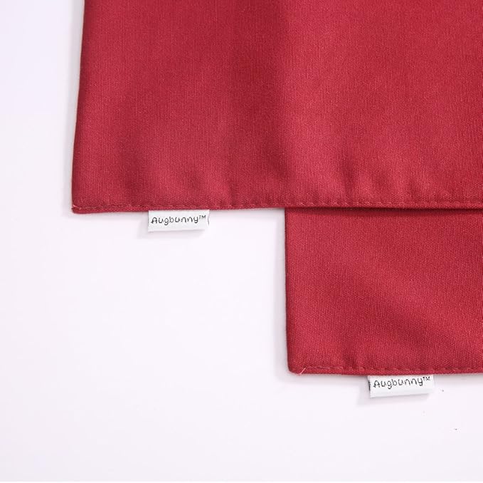 100% Cotton Canvas Travel Laundry Bag, 2-Pack (Large, Burgundy)