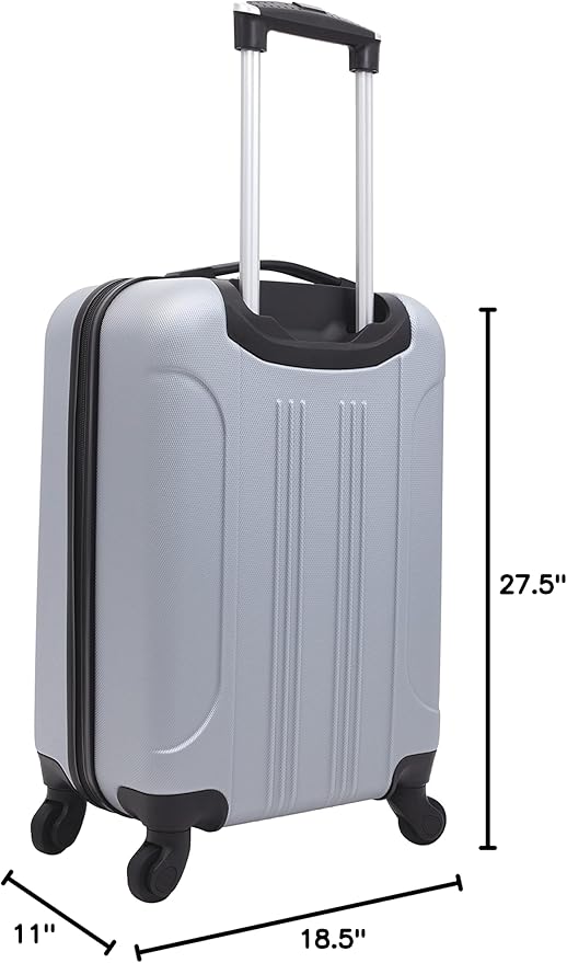 Travelers Club Cosmo Luggage, Silver-2 Piece Set (28"/20")