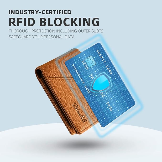 Zitahli Bifold Wallets for Men - Slim RFID Leather Credit Card Holder for 6-11 Cards, Minimalist Thin Wallet with ID Window & Cash Slot,Front Pockt Carteras Para Hombres, Birthday Gifts for Men | Slim, RFID Blocking, Premium, Front Pocket, Gift Box, Le...