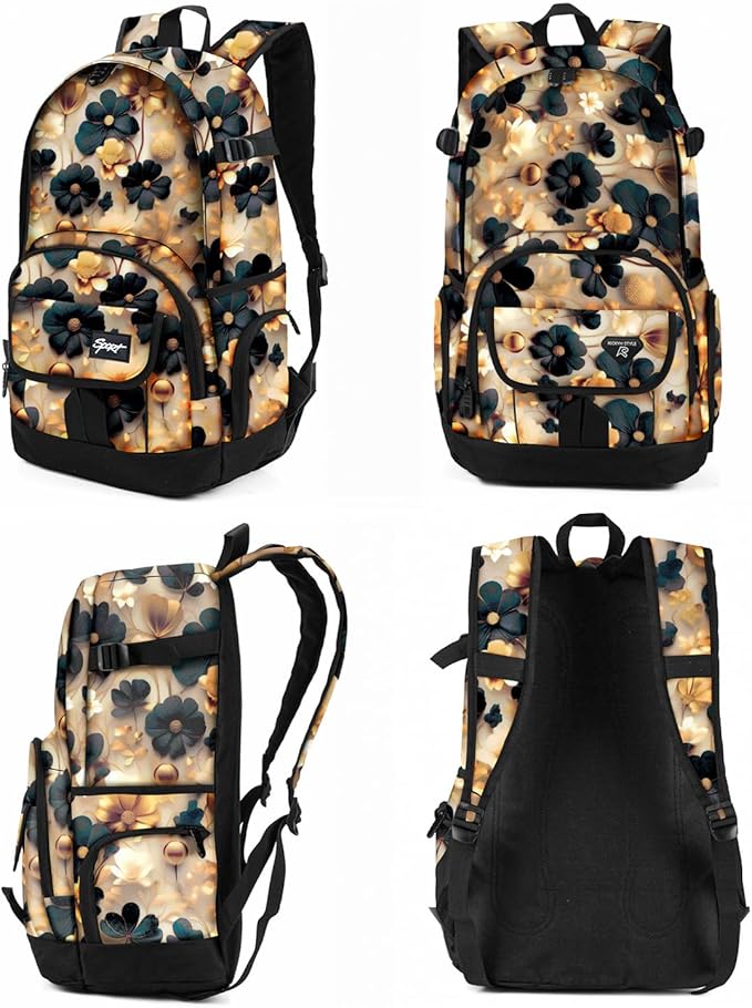 rickyh style School Backpack Travel Bag for Men & Women Lightweight College Back Pack with Laptop Compartmen