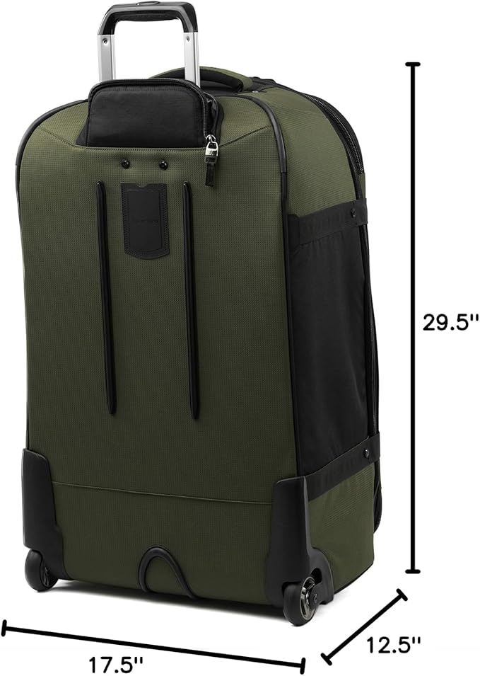 Travelpro Unisex-Adult Bold Softside Expandable Rollaboard Upright Luggage, Olive/Black, Checked-Large 28-Inch