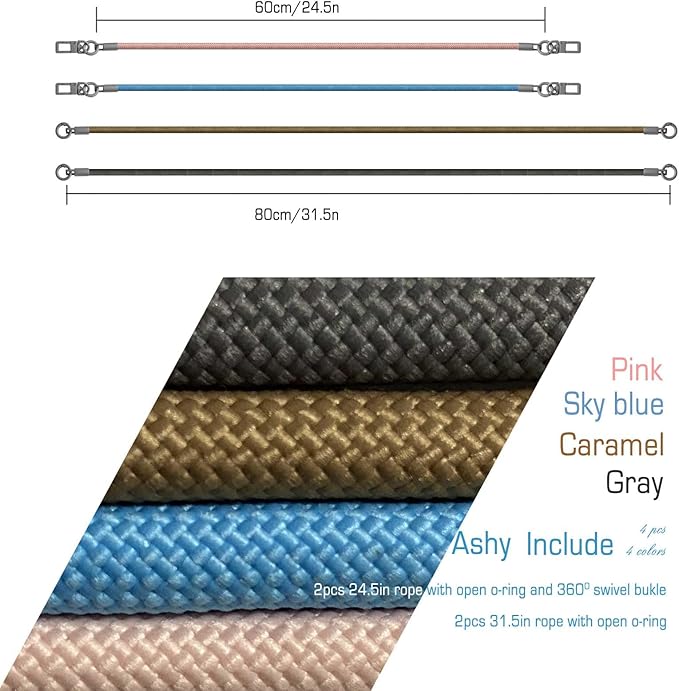 4-Pack Paracord Bag Handles – DIY Replacement Straps for Shoulder Bags, Crossbody Bags & Handbags