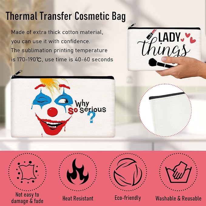 Legigo Blank Canvas Bag Zipper Pouch Makeup Bags Bulk - Multi-Purpose Canvas Pencil Pouch with Sturdy Zipper, Cosmetic Bag Travel Toiletry Bag for DIY Craft Projects, Storage (8.3 x 5 inches)