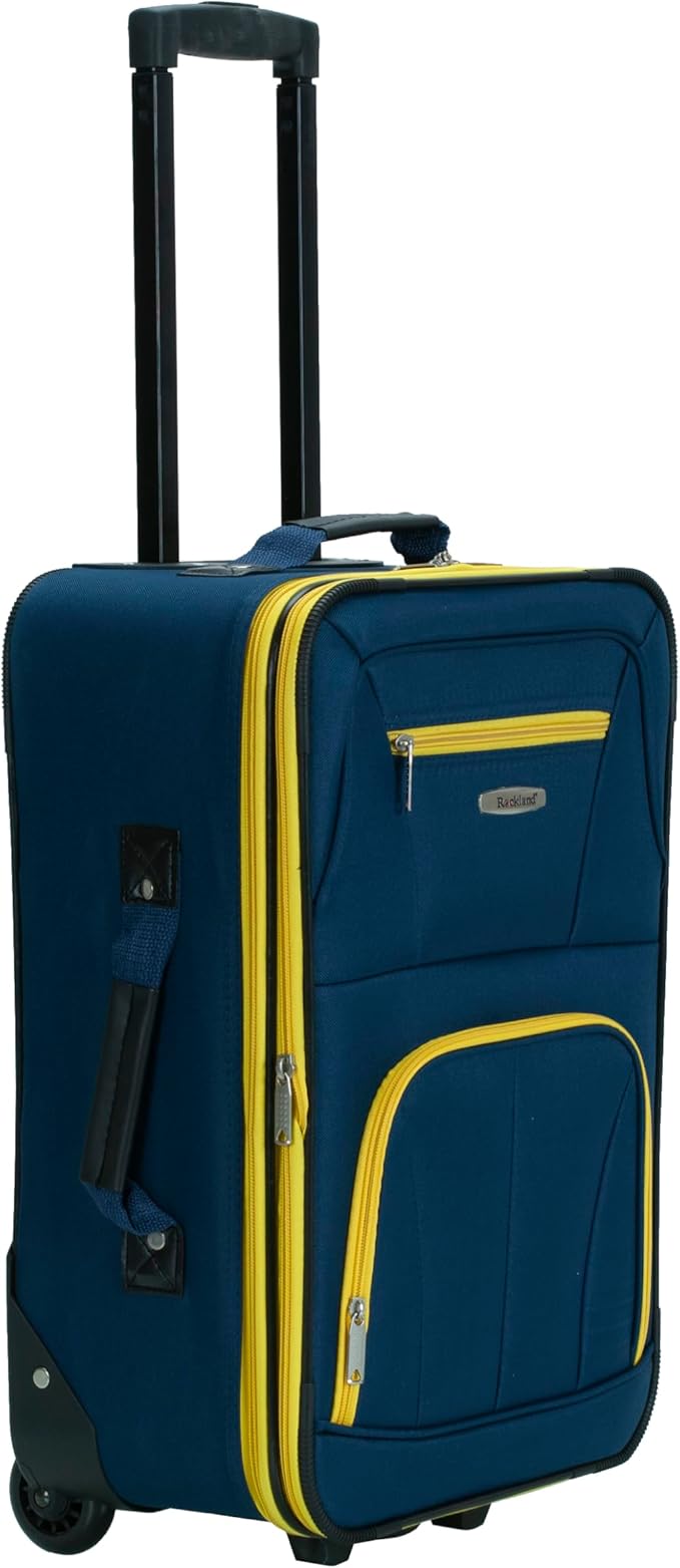 Rockland Fashion Softside Upright Luggage Set, Navy, 2-Piece (14/19)