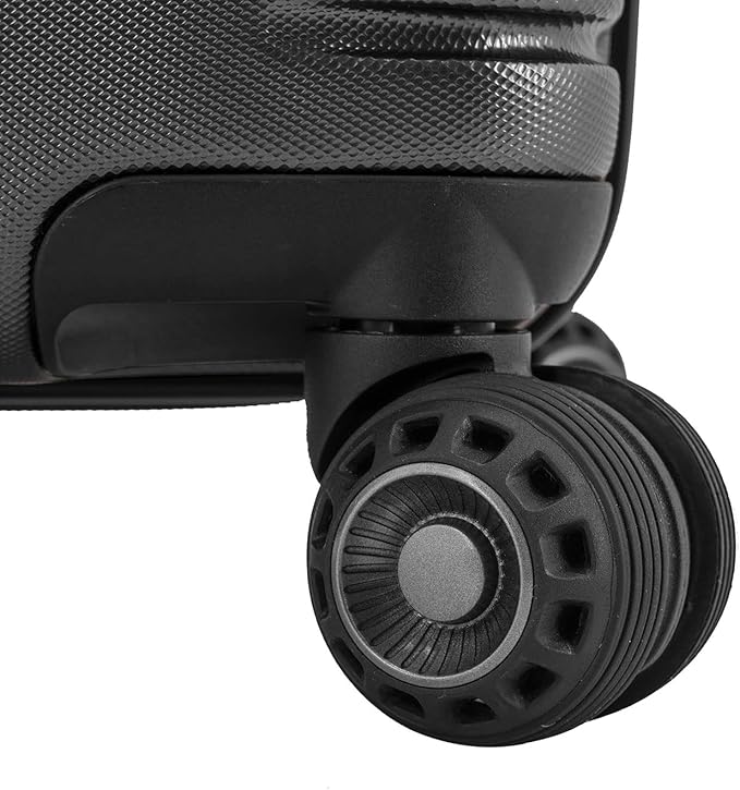 Traveler's Choice Archer Polycarbonate Hardside Spinner Luggage Set,Tie Down Straps Grey, 2-Piece