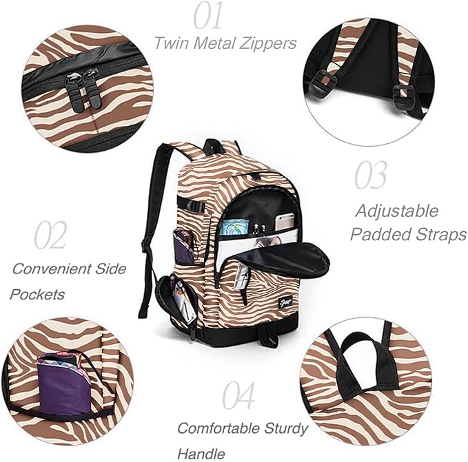 rickyh style School Backpack Travel Bag for Men & Women Lightweight College Back Pack with Laptop Compartmen