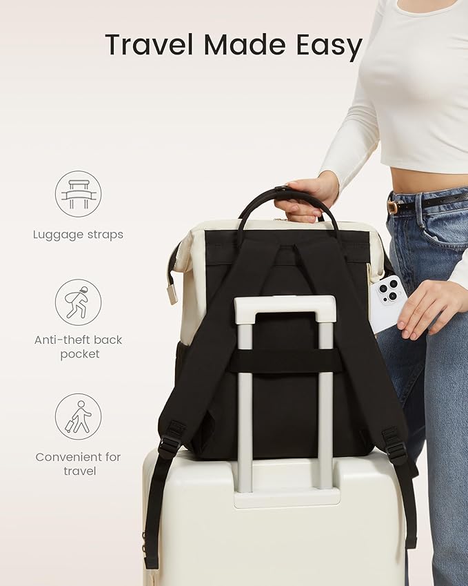 LOVEVOOK Laptop Backpack for Women, 15.6 Inch Work Business Backpacks Purse With Large Capacity