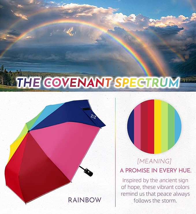 Windproof Travel Umbrella for Rain - 43" Auto Open Close 8-Rib Compact, Stylish Two-Tone Color Block Design, Easy-Close Folding Portable Parasol for Men & Women