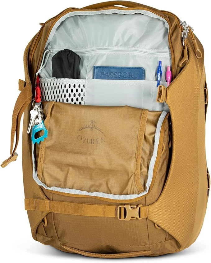 Osprey Sojourn Porter 46L Travel Backpack – Carry-On Compliant Luggage with StraightJacket Compression and Padded Laptop Sleeve – Durable Pack for International or Urban Travel, Black