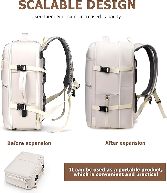 feilario 2 Piece Set Aluminium Frame PC Hard Shell Spinner Wheels Luggage,20.8"X15"X8.7 Airline Approved Built-In TSA lock Carry on Suitcase, with Cup Holder, USB Port, Phone Holder