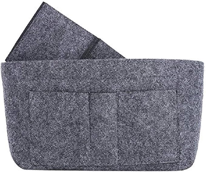 Felt Insert Bag Organizer Bag In Bag For Handbag Purse, Six Color Three Size Medium Large X-Large (Medium, Grey)