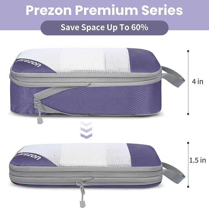 Compression Packing Cubes for Travel, Lightweight Vacation Travel Essentials, Travel Accessories for Suitcase Organizer Bags Set, Durable Luggage Organizer