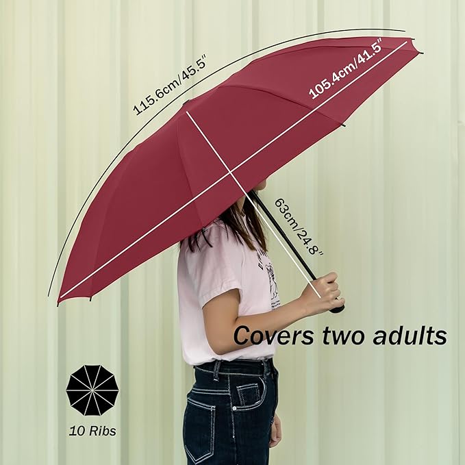Conlun Travel Inverted Umbrella Compact Windproof- Automatic reverse Umbrellas for Rain - Folding Portable 10 Ribs Large Umbrella