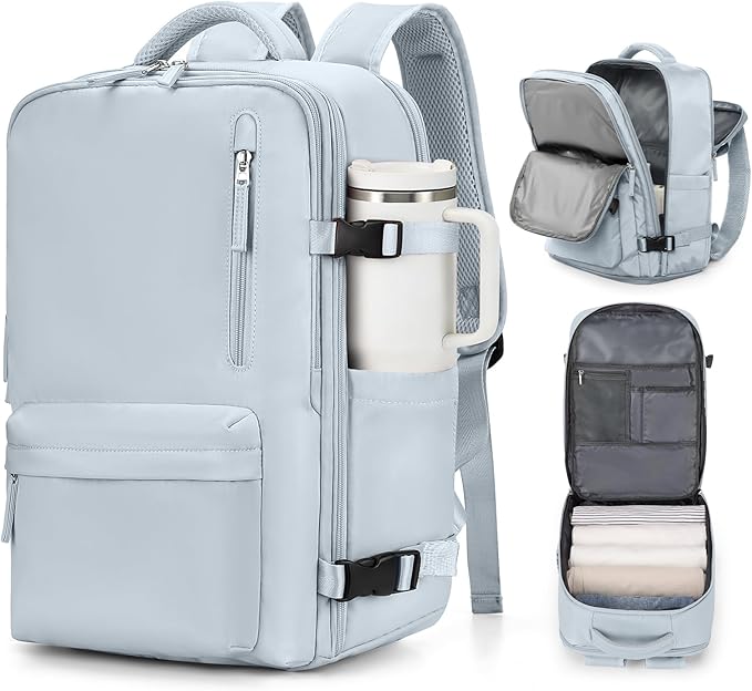 VGCUB Carry on Travel Backpack for Women Men Large Laptop Gym Work Frontier Airlines Personal Item Bag Business Airport Lightweight Backpack Flight Approved Mochilas de Viaje,Blue