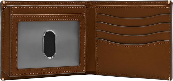 Fossil Men's Everett Leather Bifold with Flip ID Wallet