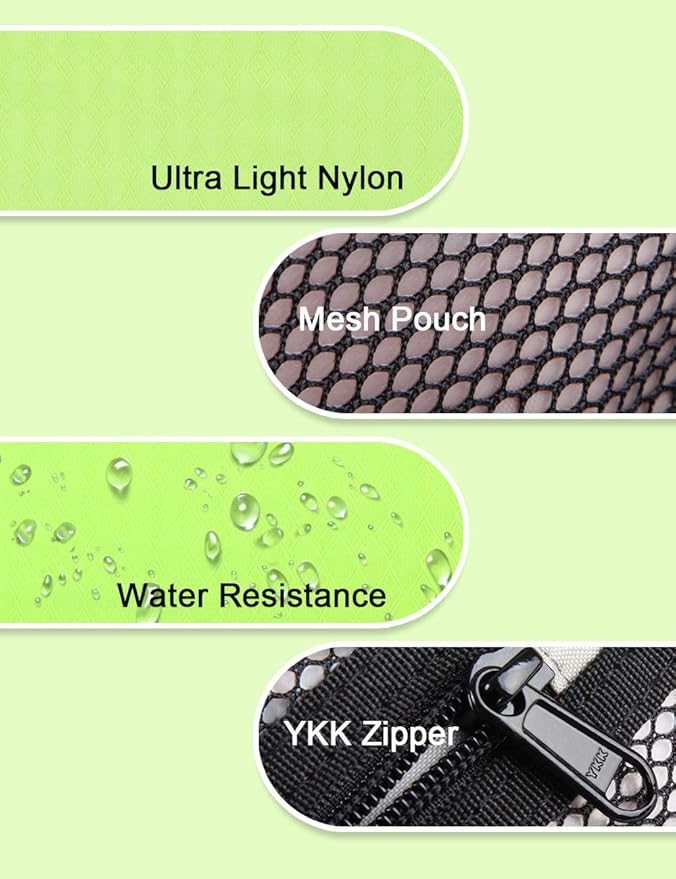 GOX Travel Small Toiletry Bag for Men Nylon Dopp Kit Medicine Bag Travel Organizer Pouch Shave Kits for Teens Toiletry Essentials Bathroom Compact (Green, 7.9 * 3.7 * 2 Inches)