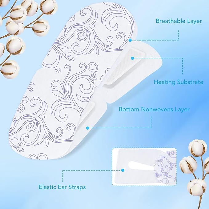 XPCARE 60 Pack Steam Eye Masks for Dry Eyes, SPA Warm Sleep Eye Mask, Disposable Heated Eye Mask for Dark Circles, Puffy Eyes, Relief Stress Eye Fatigue(Unscented)