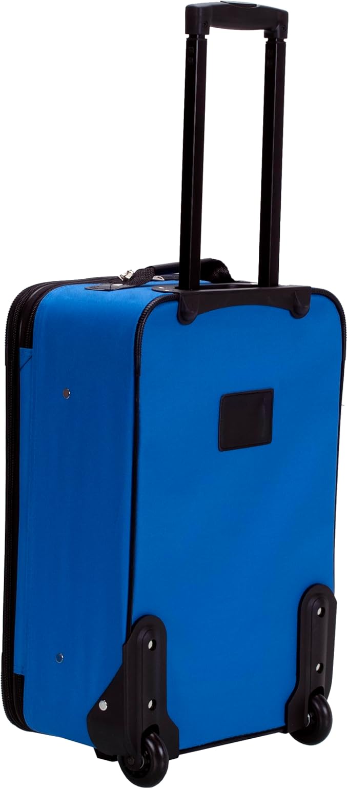 Rockland Fashion Softside Upright Luggage Set, Expandable, Blue, 2-Piece Set (14/19)