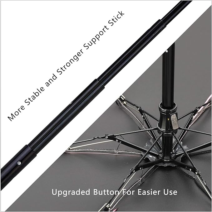 GAOYAING Compact Travel Umbrella with Case Sun&Rain Lightweight Small and Compact Suit for Pocket