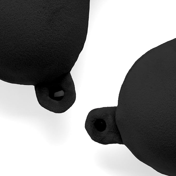 Brookstone Travel Neck Pillow - Lightweight Fleece Casing U-Shaped Stuffable Memory Foam Travel Pillow for Sleeping and Neck Support, Black