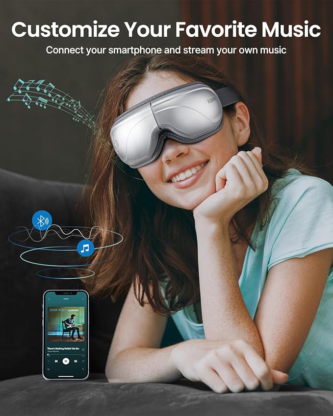 RENPHO Eye Massager with Heat, Mothers Day Birthday Day Gifts for Mom Women Men Dad Her, Heated Eye Mask for Migraine Relief, Improve Sleep Eyeris 2