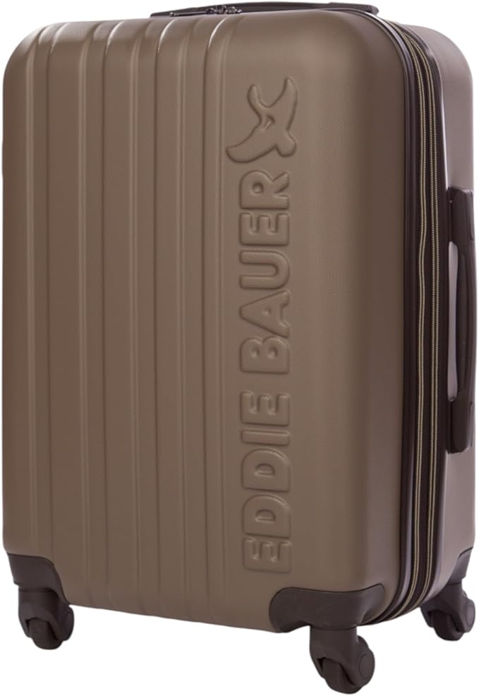 Eddie Bauer Flatiron Carry-On 22" Luggage | Hardside | Spinner Wheels | Expandable | Lightweight | Travel Essentials - Dark Fatigue