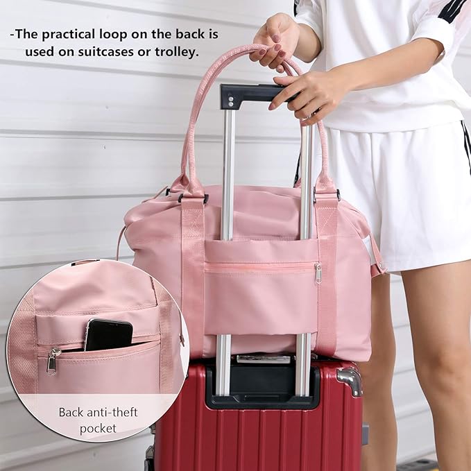forestfish Duffle Tote Bag Weekender Bags For Women Travel With Trolley Sleeve | Travel, with Trolley Sleeve