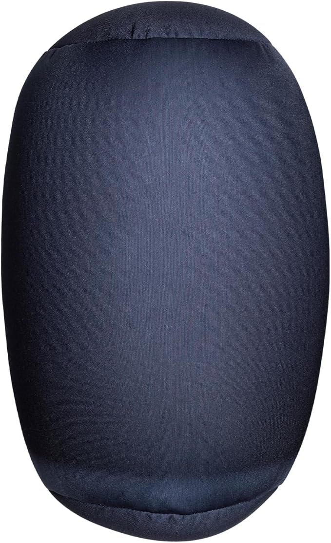 Squishy Microbead Neck Pillow, 7Inch x 12Inch Soft Travel Body Bed Pillow Bean Pillow for Kids Adult Chair Sleeping Car Seat, Fun Dormroom (Black Colorful)