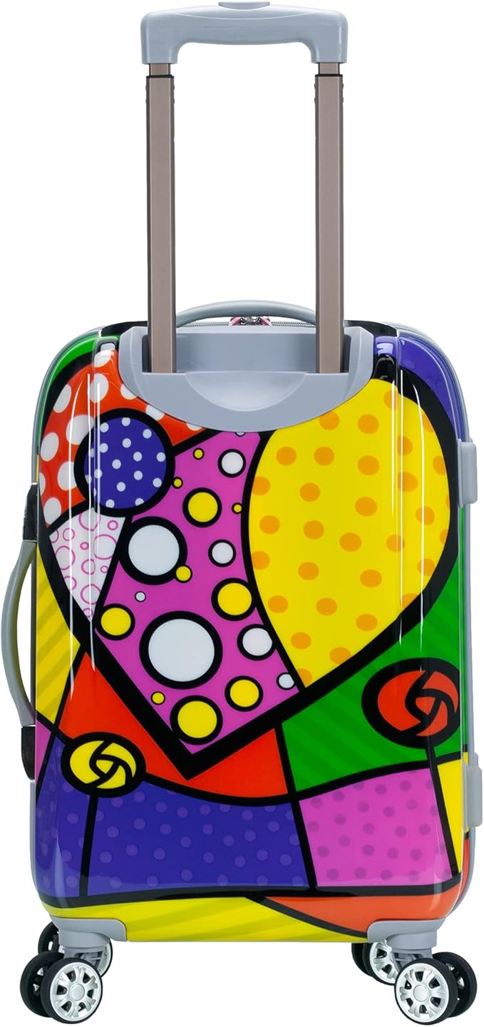 Rockland Departure Hardside Spinner Wheel Luggage, Heart, 2-Piece Set (20/28)