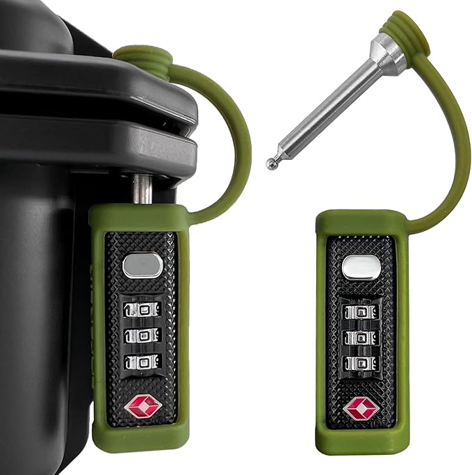 LAFENLIN Gun Case Locks 2 Pack, TSA Approved Case Lock for Gun Case, Handgun Case Padlock for Gun Safe, Air Travel Padlock Hard Pistol Case Lock for Rifles & Shotguns, 3 Digits Heavy Duty TSA Locks