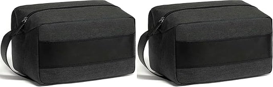 Vorspack Toiletry Bag for Men - Water Resistant Travel Bag for Toiletries, Bathroom Essentials, Travel Accessories, Gifts - Grey (Pack of 2)