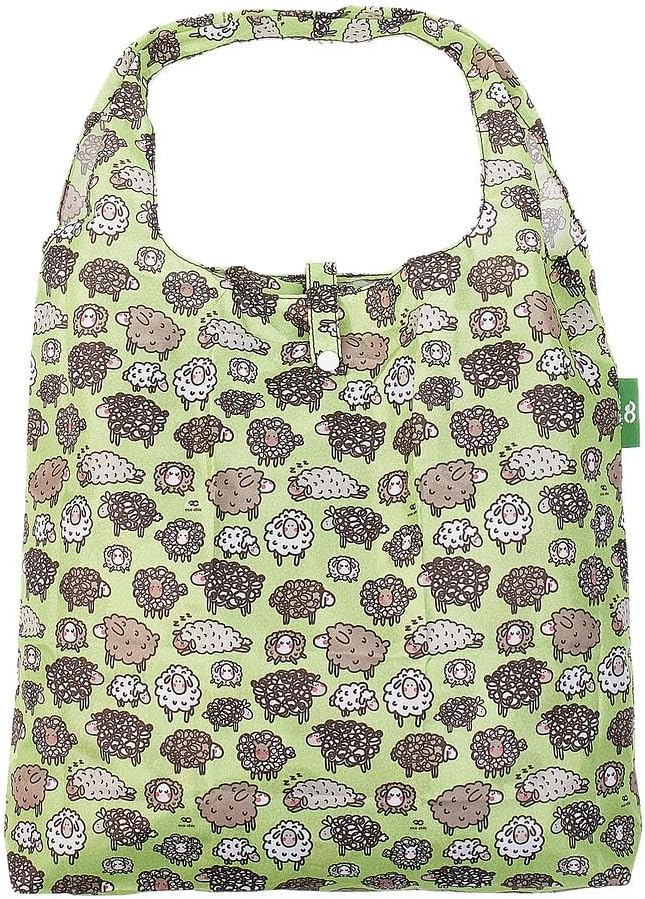 ECO CHIC Foldable Reusable Grocery Bags - Lightweight, Recycled & Reusable Shopping Bag - Waterproof Packable Tote