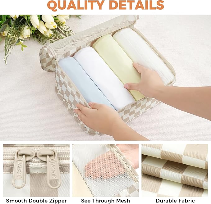 BAGAIL 9 Set Packing Cubes with Packing List Luggage Packing Organizers for Travel Accessories