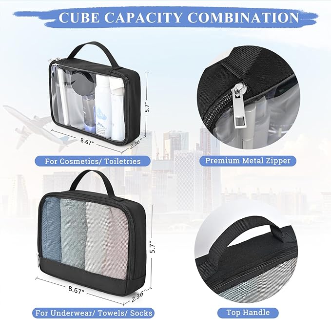 Personal Item Backpack, 40L Large Travel Backpack for Women Men, Waterproof Carry on Backpack for College, Business, Work
