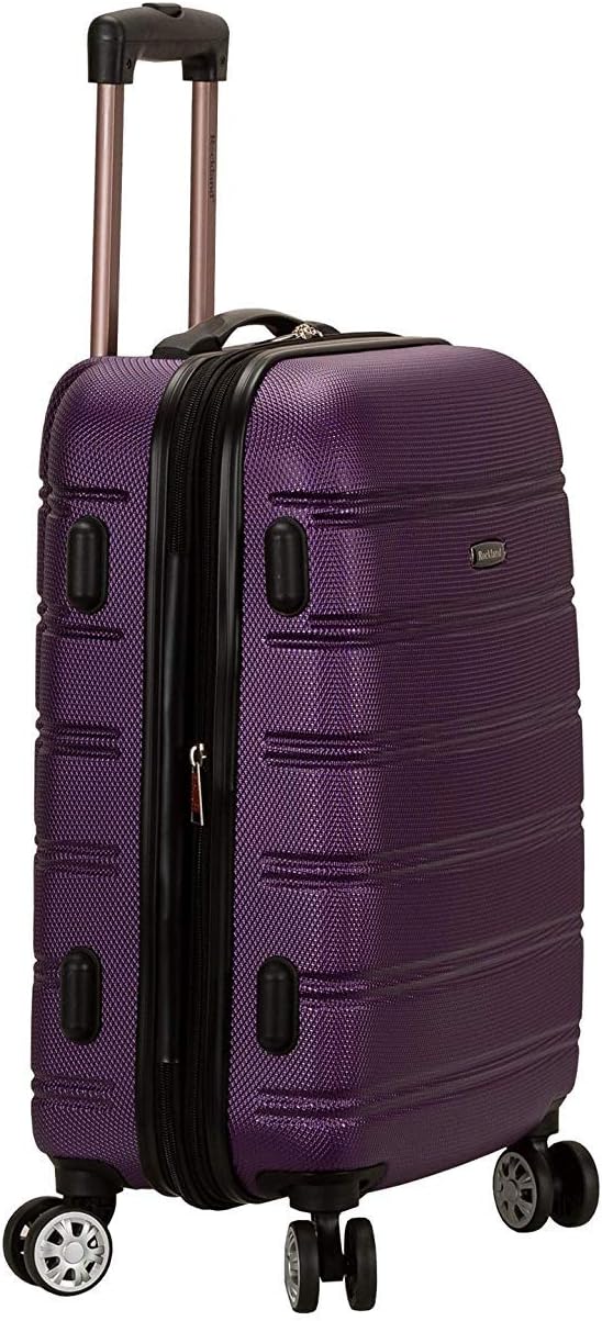 Rockland Melbourne Hardside Expandable Spinner Wheel Luggage, Purple, Carry-On 20 inches