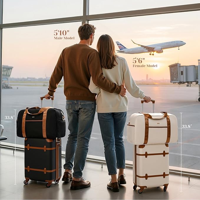 Coolife Luggage Set 3 Piece Suitcase Set Carry On Luggage PC Hardside Luggage TSA Lock Spinner Wheels Telescopic Handle