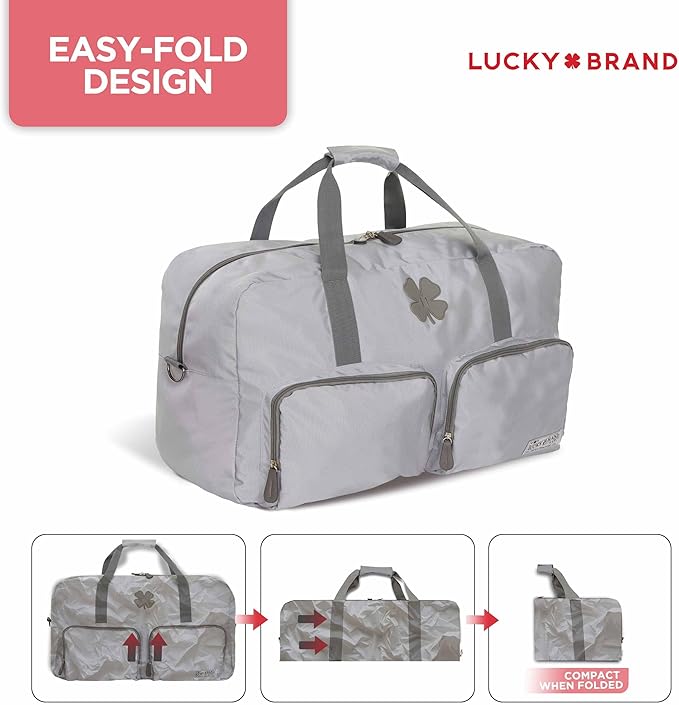 Lucky Travel Duffel Bags 65L, Gym Bag, Travel Bag & Large Duffle Bag for Men, Foldable Overnight Weekender Bags for Women & Men with Adjustable Shoulder Strap,