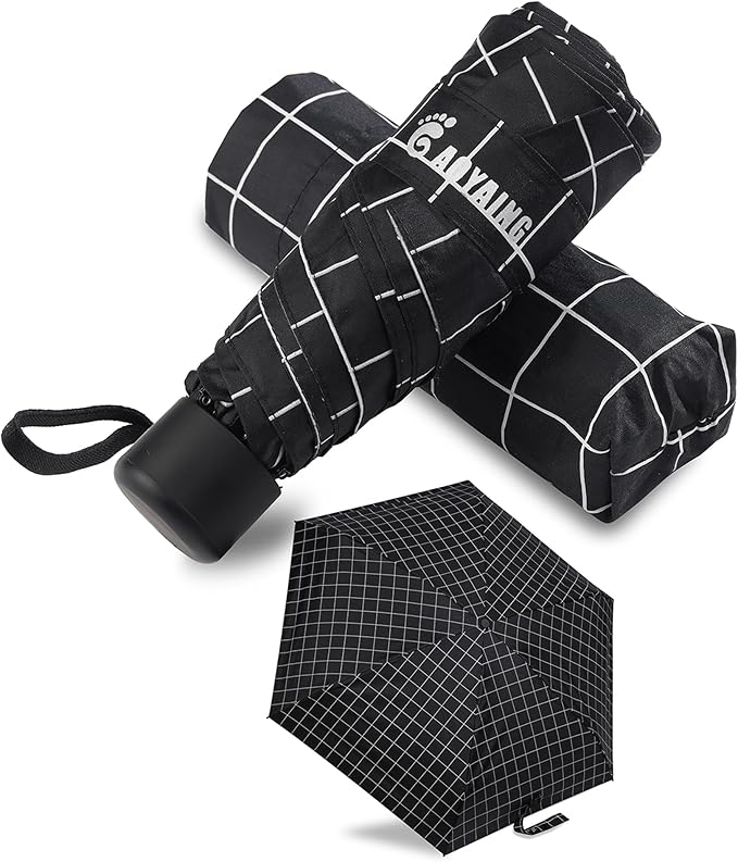 GAOYAING Compact Travel Umbrella with Case Sun&Rain Lightweight Small and Compact Suit for Pocket