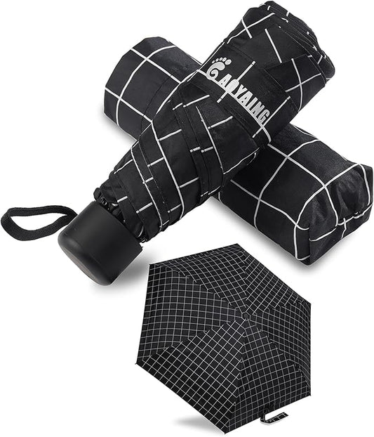 GAOYAING Compact Travel Umbrella with Case Sun&Rain Lightweight Small and Compact Suit for Pocket