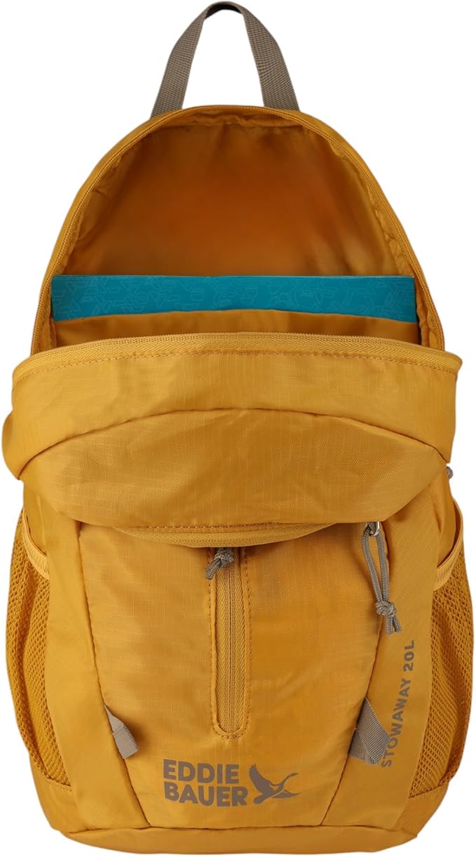 Eddie Bauer Stowaway Packable Backpack | Travel | Outdoor | Lightweight | Foldable | Durable | Ripstop Polyester | 20L - Field Gold