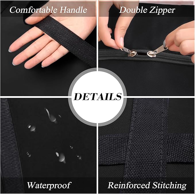 Extra Large Duffle Bag 90L/23.77Gal Moving Bag Tear Resistant Heavy Duty Storage Bags Lightweight Big Luggage Bag for Camping, Travel, Moving (Black)