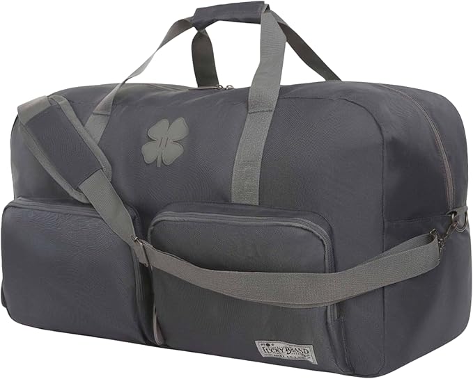 Lucky Travel Duffel Bags 115L, Gym Bag, Travel Bag & Large Duffle Bag for Men, Foldable Overnight Weekender Bags for Women & Men with Adjustable Shoulder Strap, Charcoal