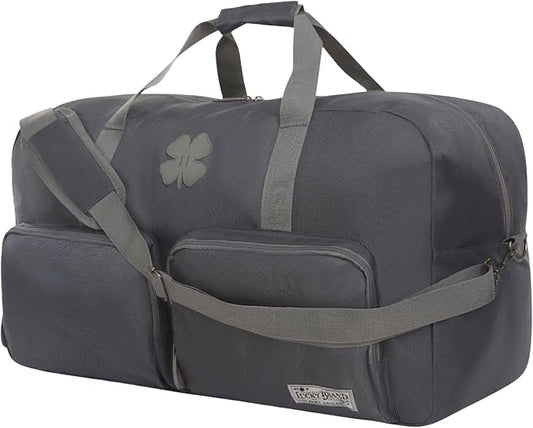 Lucky Travel Duffel Bags 115L, Gym Bag, Travel Bag & Large Duffle Bag for Men, Foldable Overnight Weekender Bags for Women & Men with Adjustable Shoulder Strap, Charcoal