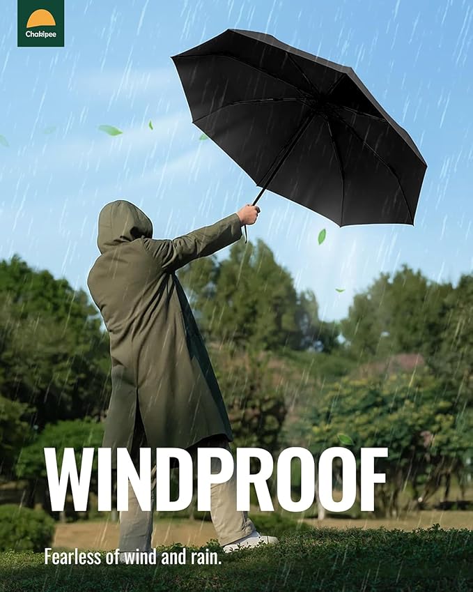 Travel Compact Umbrella Windproof - Portable Automatic for Rain, Folding Umbrella for Men and Women, Portable 210T Fabric
