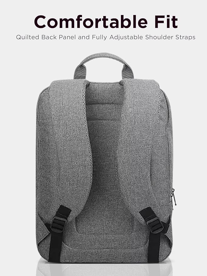 Lenovo Casual Laptop Backpack B210 - 15.6 inch - Padded Laptop/Tablet Compartment - Durable and Water-Repellent Fabric - Lightweight - Grey