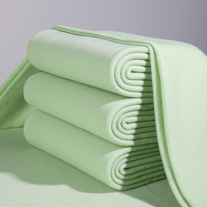 CAI TENG Fleece Throw Blankets 6 Pack Lightweight Warm Soft Cozy Kids Blanket Pet-Friendly Bulk Fleece Blanket Solid for Home, Bed, Sofa, Dorm, Office, Gifts, Outdoor Sage Green 50 x 60 inch