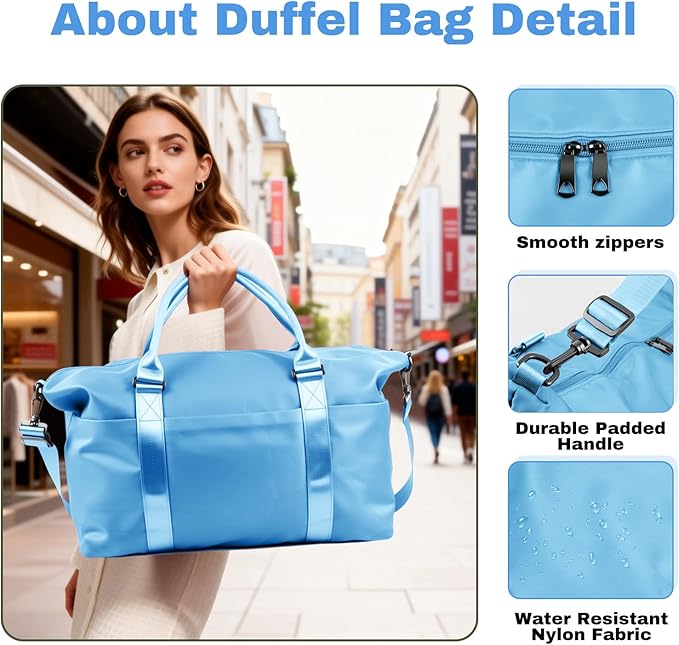 Weekender Duffel Bags for Women， Travel Totes Bag for Airplane Essentials, Overnight Bags for Women with Trolley Sleeve, Large Carry On Hospital Bag for Labor and Delivery, Sport, Gym