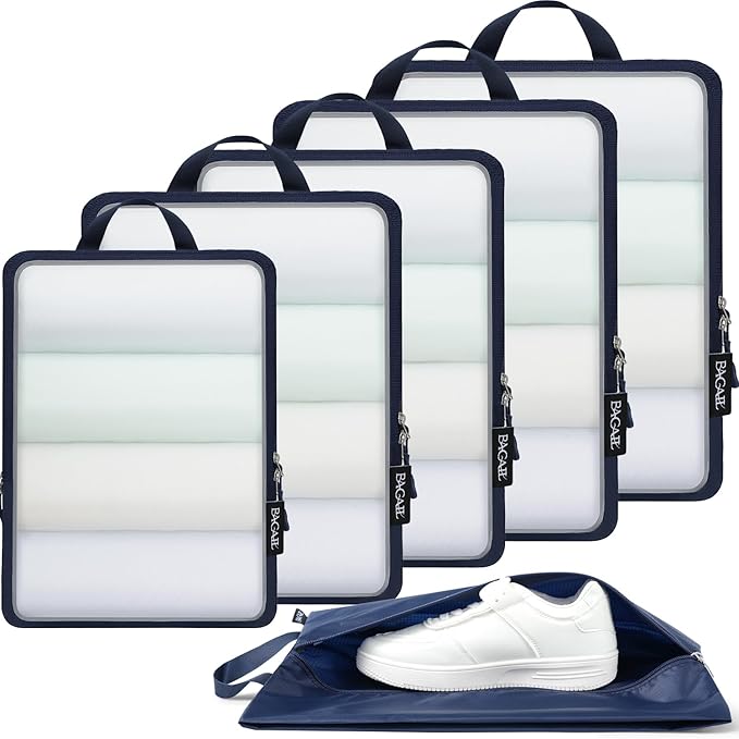 BAGAIL 6 Set Ultralight Compression Packing Cubes Packing Organizer for Travel Accessories Luggage Suitcase Backpack