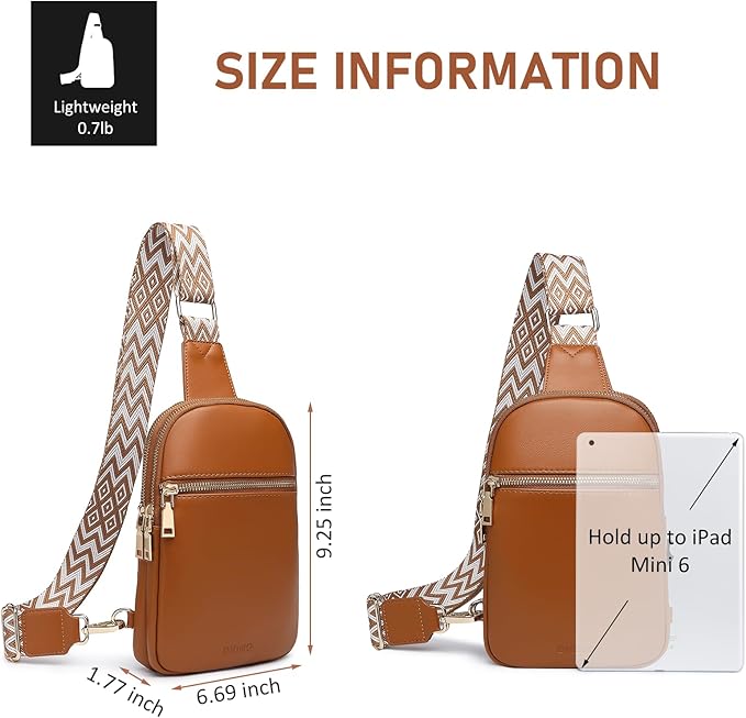 DIOMO Anti Theft Small Sling Bag for Women Cross Body Bag Trendy, RFID Fanny Packs Vegan Leather for Women Travel Belt Purse