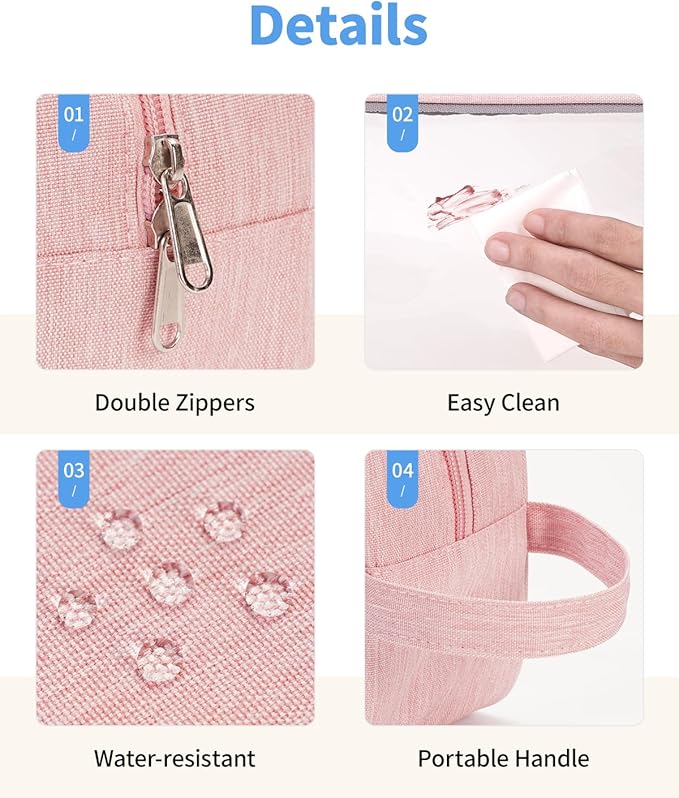 Narwey Travel Toiletry Bag for Women Traveling Dopp Kit Men Travel Bag for Toiletries Cosmetic Bag Makeup Bag Medicine Bag for Traveling